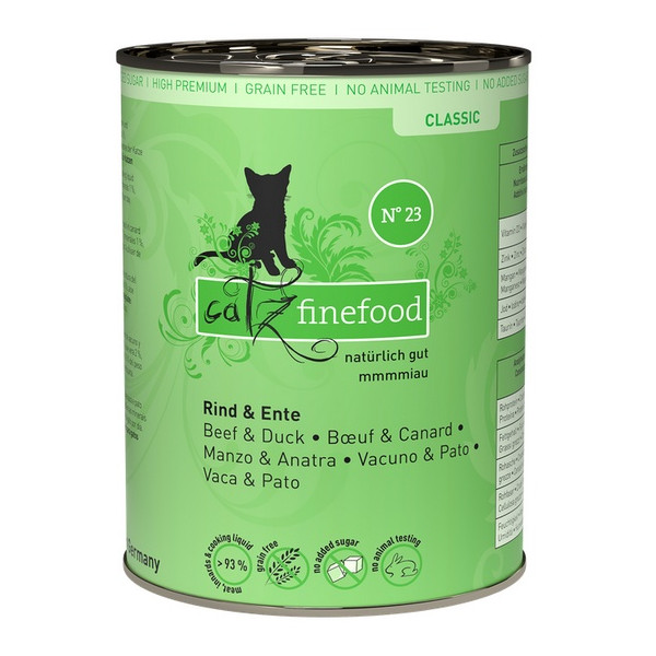 Catz Finefood Classic N.23 Wołowina i Kaczka puszka 400g