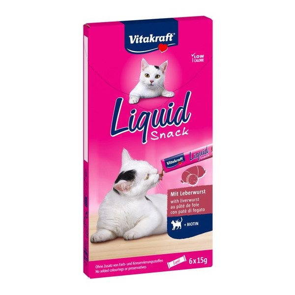 Vitakraft Cat Liquid-Snack z Wątróbka i biotyna 6x15g [58066]