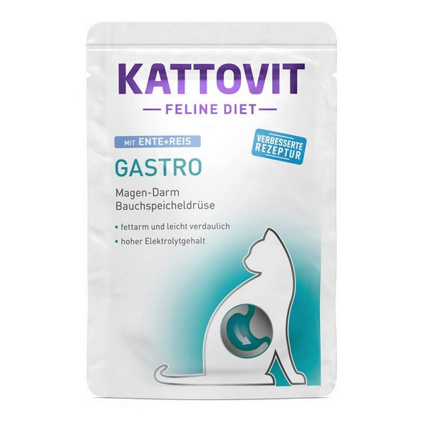 Kattovit Feline Diet Gastro kaczka i ryż saszetka 85g