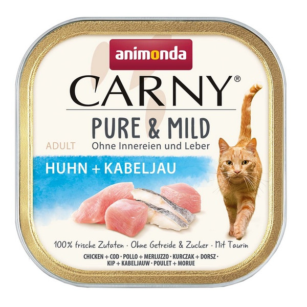 Animonda Carny Pure & Mild Kurczak + Dorsz tacka 100g