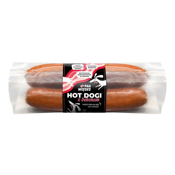 Pan Mięsko Przysmak dla psa - Hotdogi z bekonem Adult 220g