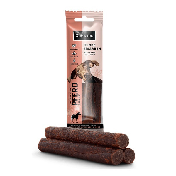 Chewies Hundezigarren Pferd & Hanf - konina & konopie 75g