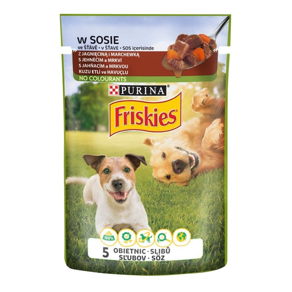 Friskies Dog Adult Jagnięcina i marchewka w sosie saszetka 85g