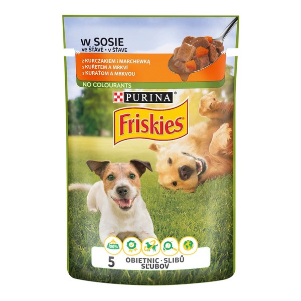 Friskies Dog Adult Kurczak i marchewka w sosie saszetka 85g