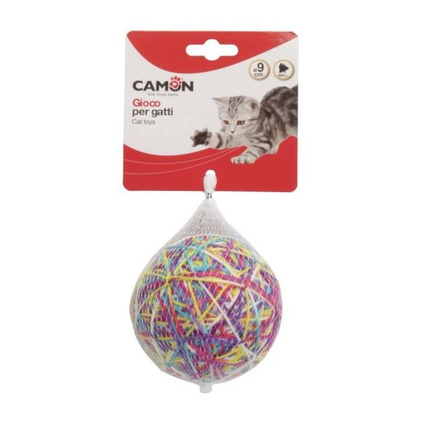 Camon Cat Toy Piłeczka z włóczką i dzwonkiem