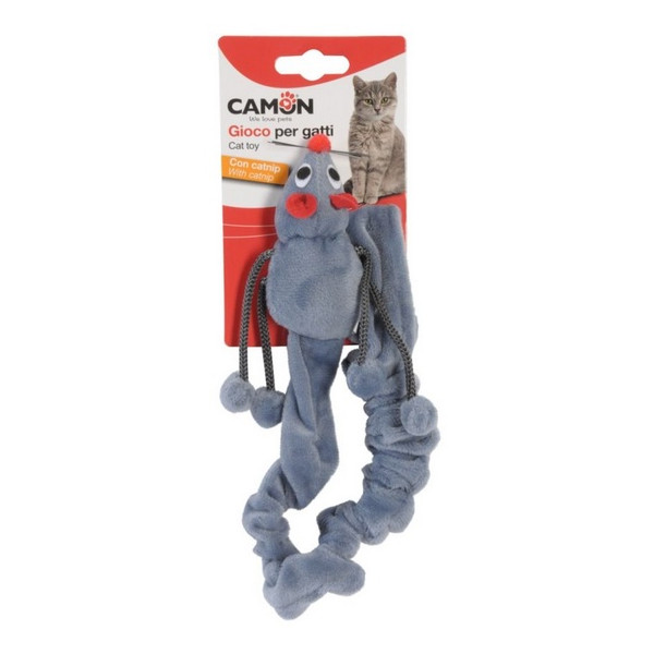 Camon Cat Toy Poliestrowa mysz z kocimiętką i długim sznurem 50cm