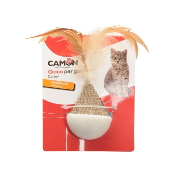 Camon Cat Toy Półkul z piórkami 12cm