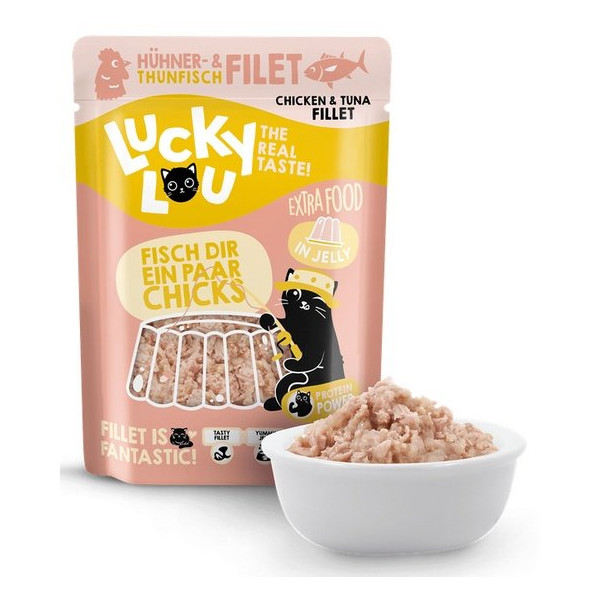 Lucky Lou Extrafood Tuńczyk i kurczak w galaretce saszetka 70g