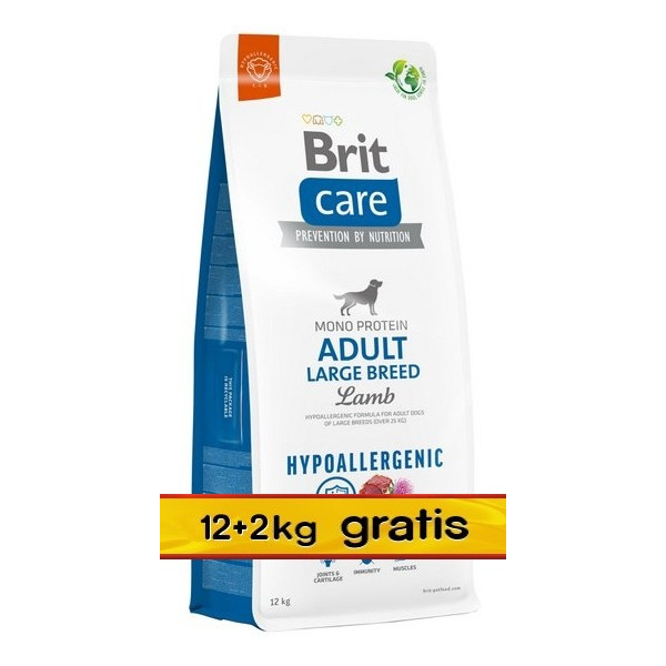 Brit Care Hypoallergenic Adult Large Lamb 14kg (12+2kg gratis)