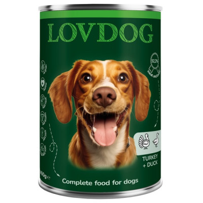 Lovdog Turkey & Duck puszka...