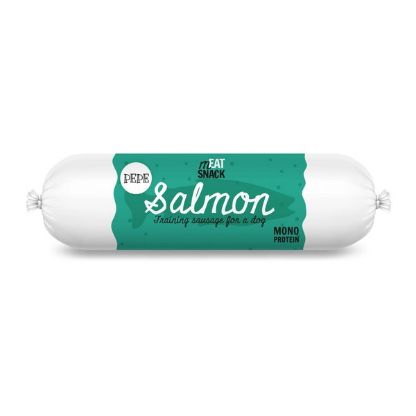 Paka Zwierzaka PEPE Kiełbaska Salmon (łosoś) 200g