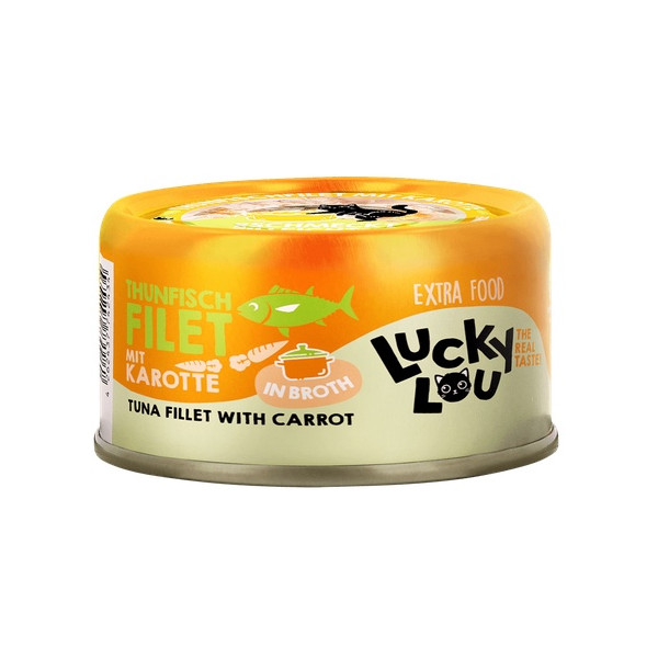 Lucky Lou Extrafood Tuńczyk i marchewka w bulionie puszka 70g