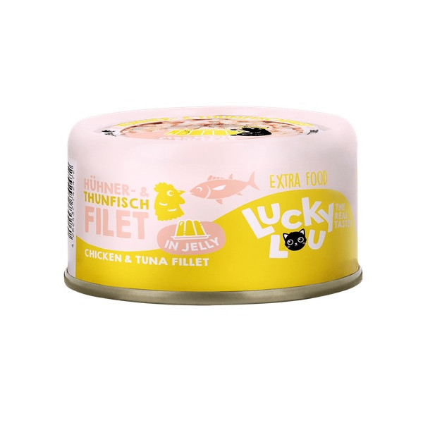 Lucky Lou Extrafood Tuńczyk i kurczak w galaretce puszka 70g