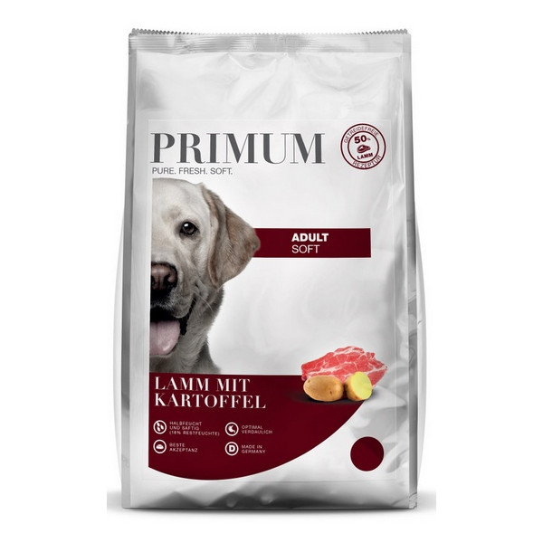 Primum Dog Półwilgotna karma monoproteinowa Adult Soft Lamb jagnięcina i ziemniaki 1,5kg