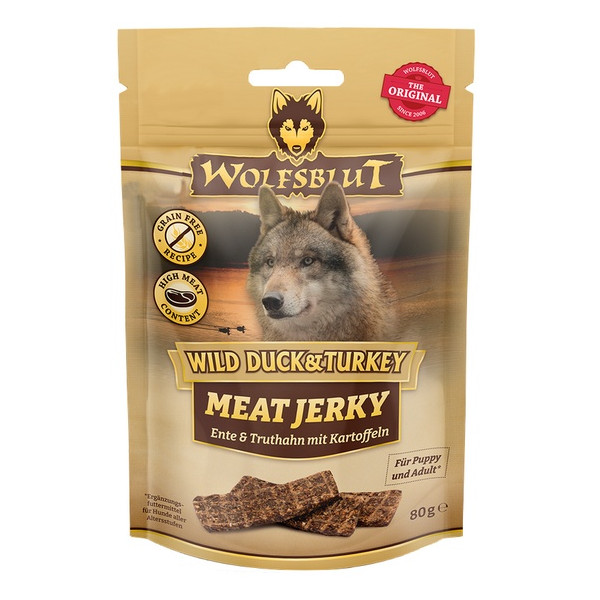 Wolfsblut Dog Meat Jerky Wild Duck & Turkey 80g