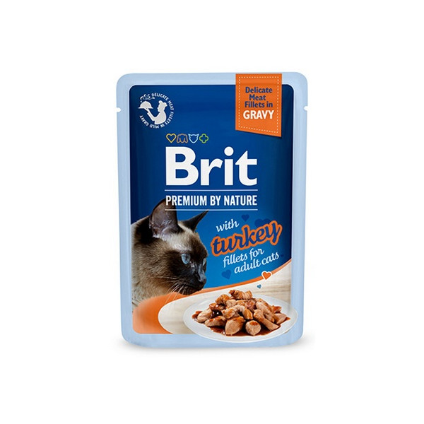 Brit Premium Cat Fillets with Turkey sos saszetka 85g